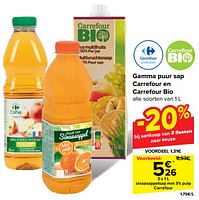 Promoties Sinaasappelsap met 3% pulp carrefour - Huismerk - Carrefour  - Geldig van 18/09/2024 tot 30/09/2024 bij Carrefour