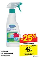 Promoties Vlekkenspray met ossengalzeep - Dr. Beckmann - Geldig van 18/09/2024 tot 30/09/2024 bij Carrefour