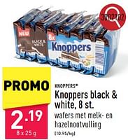 Promoties Knoppers black + white - Knoppers - Geldig van 23/09/2024 tot 29/09/2024 bij Aldi