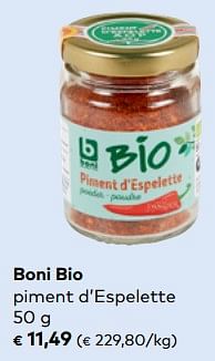 Boni bio piment d’espelette-Boni