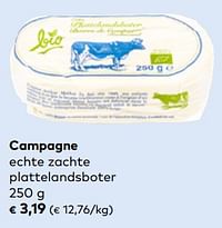 Campagne echte zachte plattelandsboter-Campagne