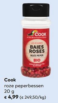 Promoties Cook roze peperbessen - Cook - Geldig van 11/09/2024 tot 08/10/2024 bij Bioplanet