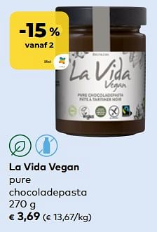 La vida vegan pure chocoladepasta