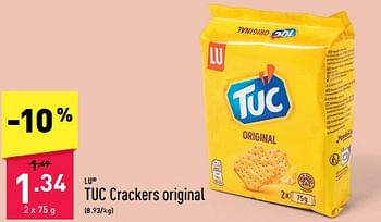 Promoties Tuc crackers original - Lu - Geldig van 23/09/2024 tot 29/09/2024 bij Aldi