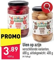 Promoties Uien op azijn - Huismerk - Aldi - Geldig van 23/09/2024 tot 29/09/2024 bij Aldi