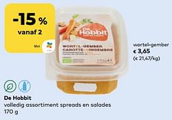 De hobbit spreads en salades wortel-gember