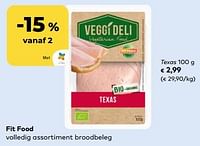 Promoties Fit food broodbeleg texas - Fitfood - Geldig van 11/09/2024 tot 08/10/2024 bij Bioplanet