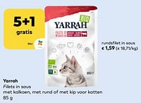 Yarrah rundsfilet in saus voor katten-Yarrah