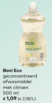 Boni eco geconcentreerd afwasmiddel met citroen-Boni