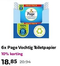 Page vochtig biletpapier-Page