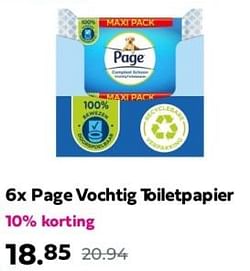 Page vochtig biletpapier