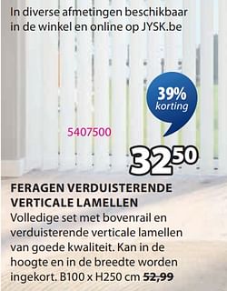 Feragen verduisterende verticale lamellen