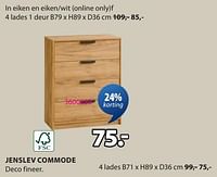 Jenslev commode 4 lades-Huismerk - Jysk