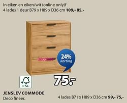 Jenslev commode 4 lades