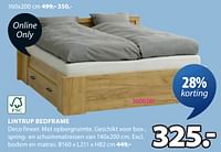 Promoties Lintrup bedframe - Huismerk - Jysk - Geldig van 09/09/2024 tot 20/10/2024 bij Jysk