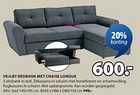 Vejlby bedbank met chaise longue-Huismerk - Jysk