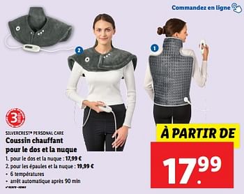 Promotions Coussin chauffant pour le dos et la nuque - SilverCrest - Valide de 18/09/2024 à 24/09/2024 chez Lidl