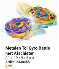 Metalen tol gyro battle met afschieter-Toi Toys