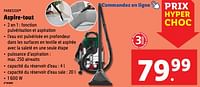 Promotions Parkside aspire-tout - Parkside - Valide de 18/09/2024 à 24/09/2024 chez Lidl