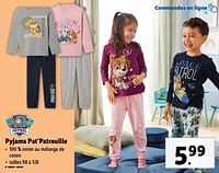 Promotions Pyjama pat’patrouille - Produit maison - Lidl - Valide de 18/09/2024 à 24/09/2024 chez Lidl