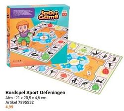 Bordspel sport oefeningen