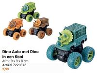 Dino auto met dino in een kooi-Huismerk - Lobbes