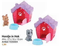 Hondje in hok