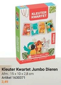 Kleuter kwartet jumbo dieren-Huismerk - Lobbes