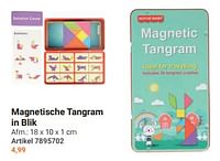 Magnetische tangram in blik-Huismerk - Lobbes