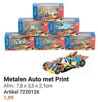 Metalen auto met print-Huismerk - Lobbes