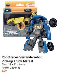 Roboforces verranderrobot pick-up truck metaal-Toi Toys