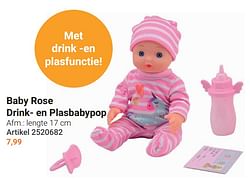 Baby rose drink- en plasbabypop