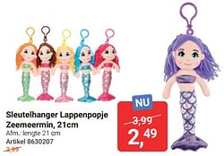 Sleutelhanger lappenpopje zeemeermin