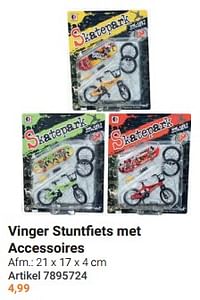 Vinger stuntfiets met accessoires-Huismerk - Lobbes