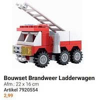 Bouwset brandweer ladderwagen-Huismerk - Lobbes