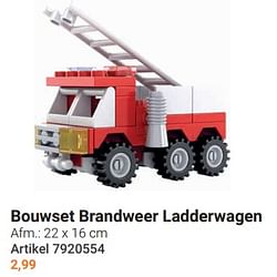 Bouwset brandweer ladderwagen