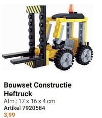 Bouwset constructie heftruck-Huismerk - Lobbes