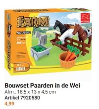 Bouwset paarden in de wei-Huismerk - Lobbes