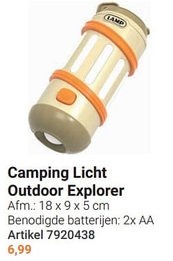 Camping licht outdoor explorer