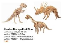 Houten bouwpakket dino-Huismerk - Lobbes