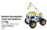 Metalen bouwpakket truck met haakarm-Huismerk - Lobbes