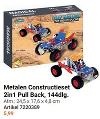 Metalen constructieset 2in1 pull back-Huismerk - Lobbes