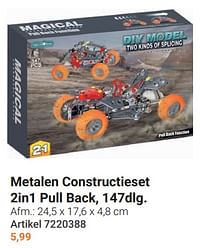 Metalen constructieset 2in1 pull back-Huismerk - Lobbes