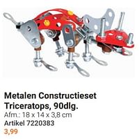 Metalen constructieset triceratops-Huismerk - Lobbes