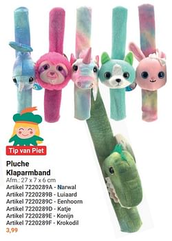 Pluche klaparmband