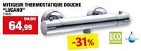 Promotions Mitigeur thermostatique douche lugano - AquaTrends - Valide de 11/09/2024 à 22/09/2024 chez Hubo