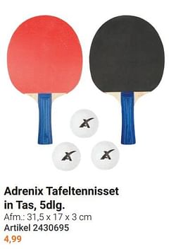 Adrenix tafeltennisset in tas