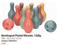 Bowlingset pastel kleuren-Huismerk - Lobbes