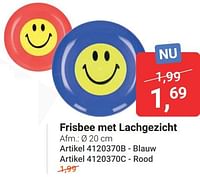 Frisbee met lachgezicht-Huismerk - Lobbes