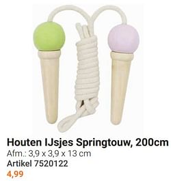 Houten ijsjes springtouw